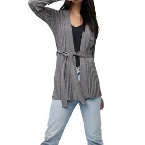 AS By DF Paparazzi Cardigan In Silver/Charcoal XS